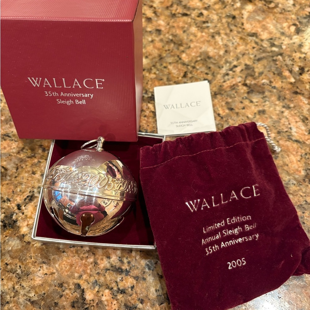 Wallace Silversmiths Silver Sleigh Bell Ornament
